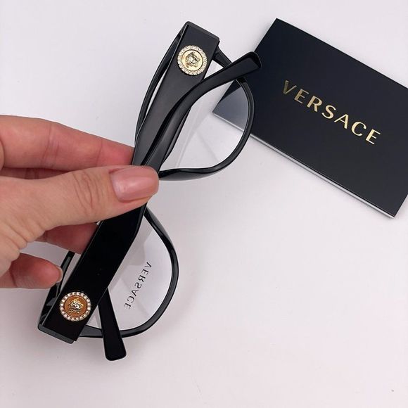 Versace VE3281BA  GB1 Eyeglasses Black Cat Eye Women - Picture 2 of 8